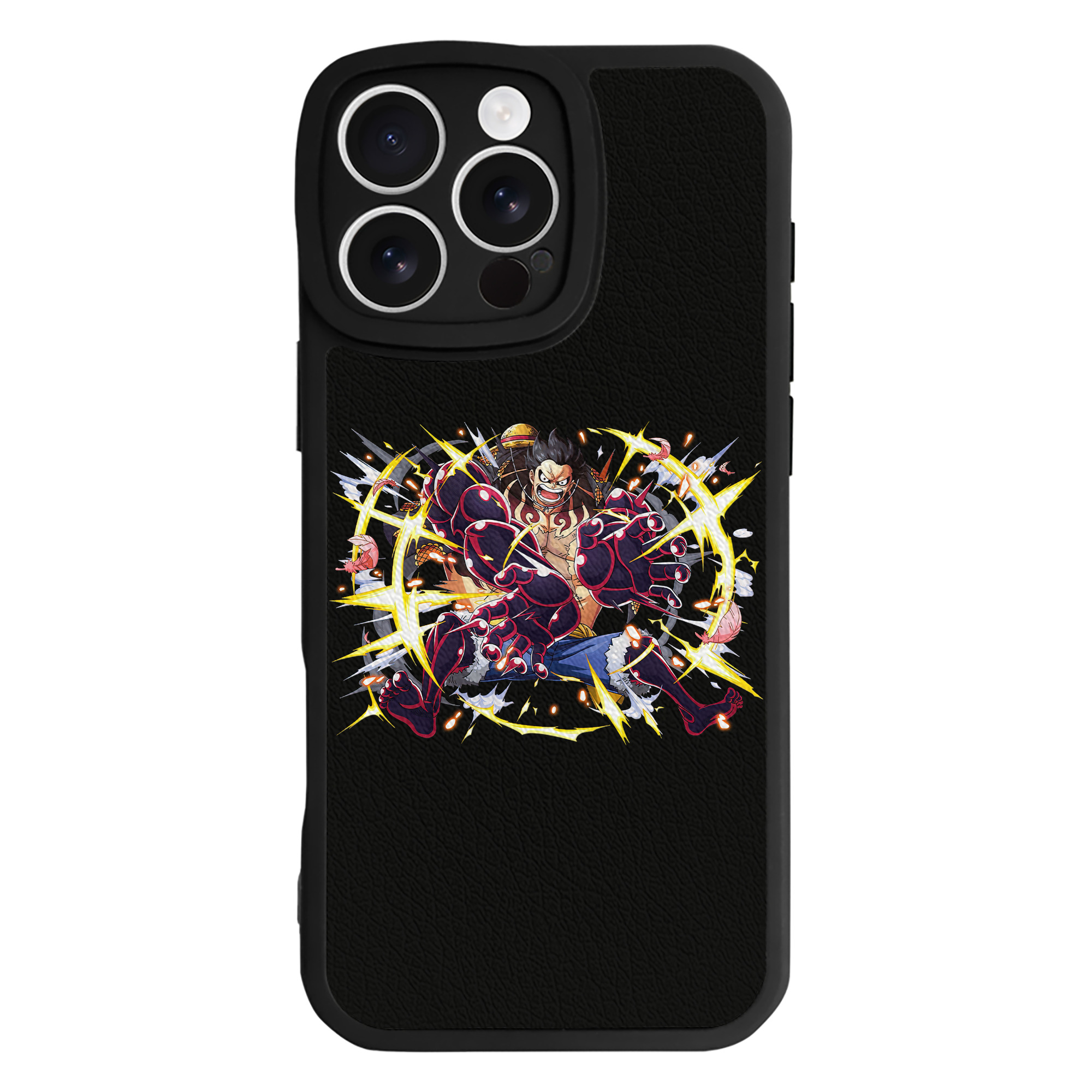 （画像用） ワンピース モンキー・D・ルフィ ONE PIECE Monkey D. Luffy 【iPhone 16シリーズ対応】シリコンスマホケース（レザー調） 材質：シリコン